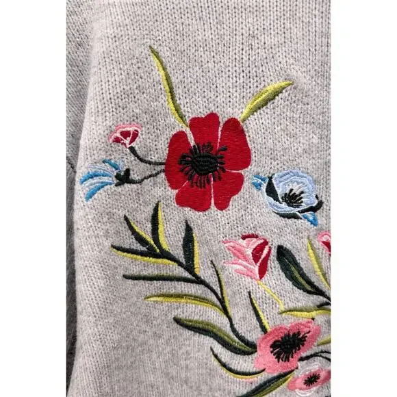 Romeo Juliet Couture Floral Poppy Embroidered Oversized Grandmacore Small - Picture 5 of 10